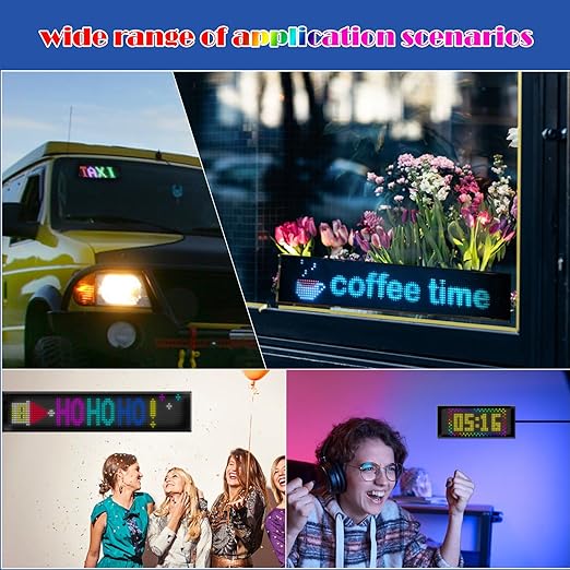2.8 * 6.8 in Devil Eyes Light for Cars, Colorful Eye Lamp Soft Screen for Car Windows, Large Programmable Flexible LED Screen, DIY Car Dynamic LED Smart Colorful Eye Lamp Soft Screen