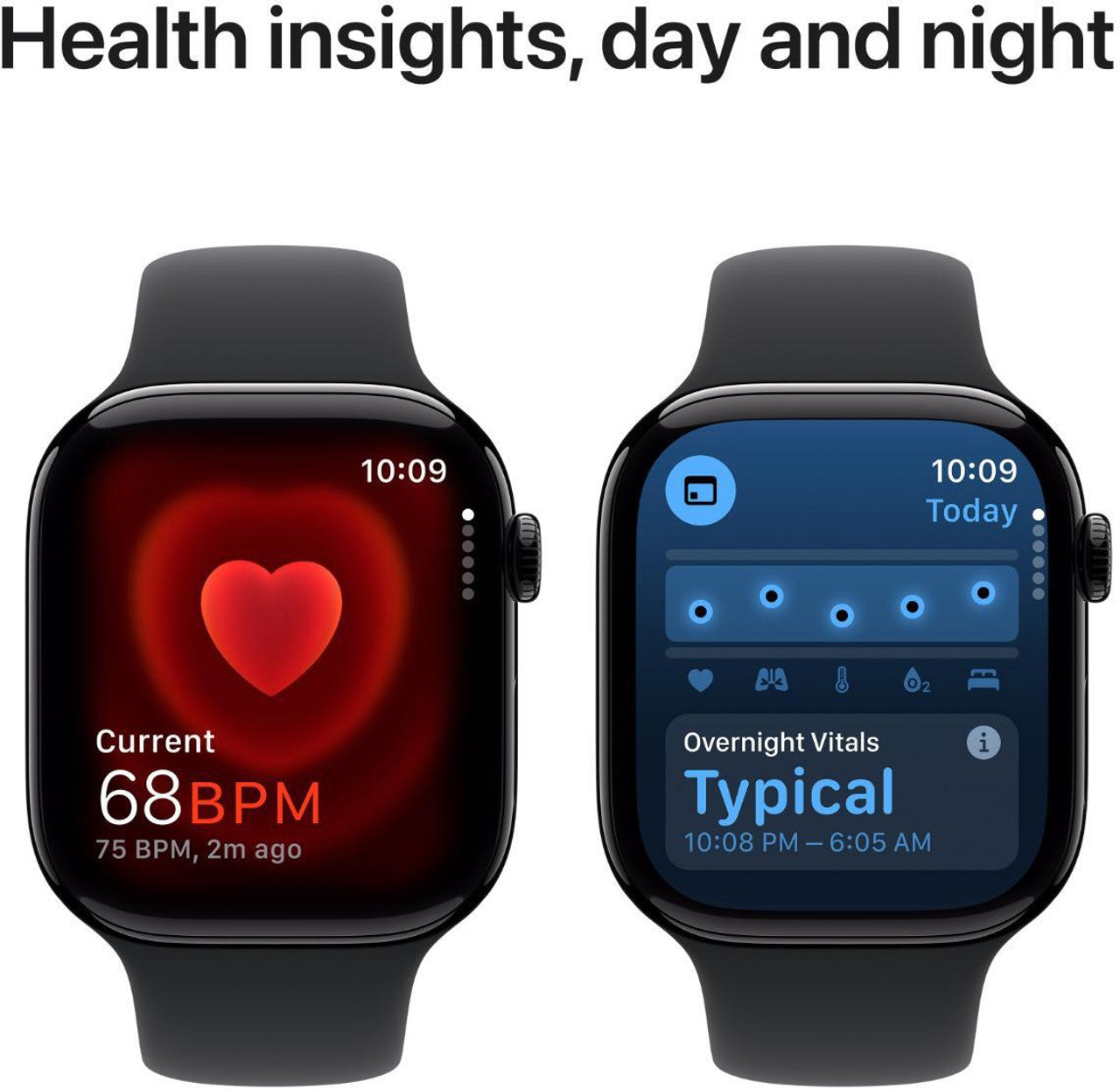 Apple Watch Series 10 GPS 46mm Jet Black Aluminium with Black Sport Band (Jet Black Strap, Medium)