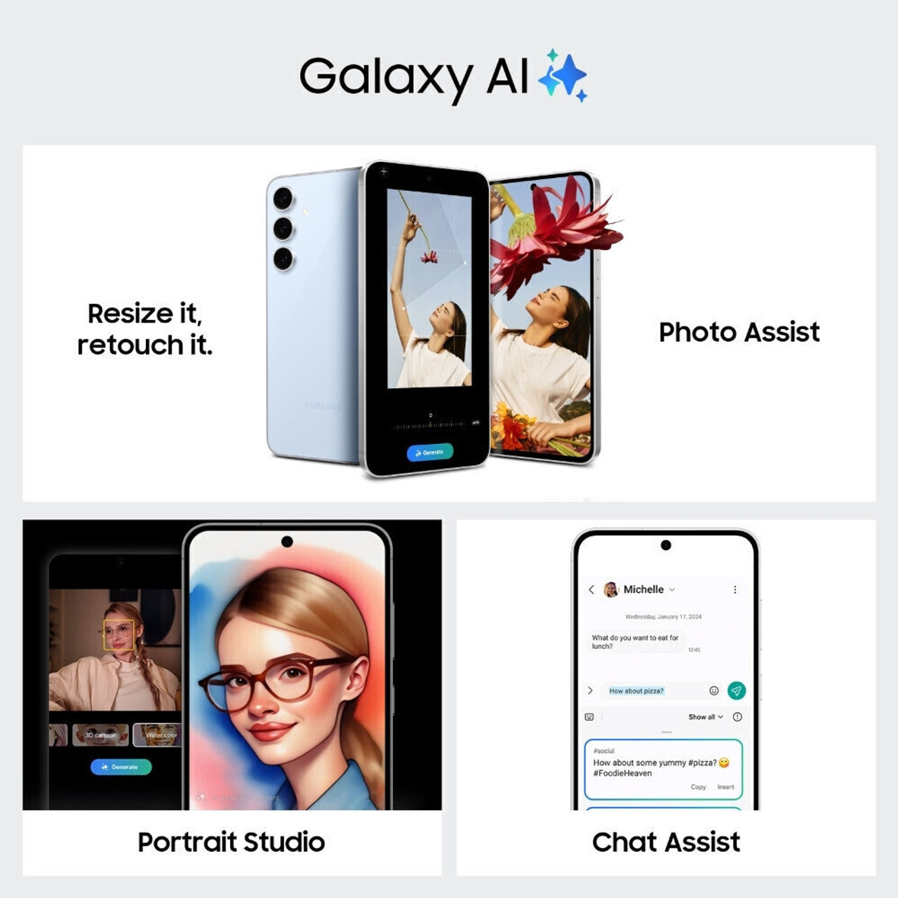 Samsung Galaxy S24 FE 5G (Graphite, 128 GB) (8 GB RAM)
